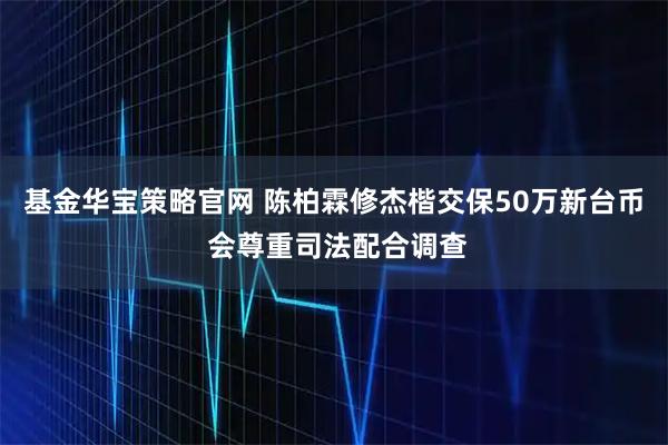 基金华宝策略官网 陈柏霖修杰楷交保50万新台币 会尊重司法配合调查