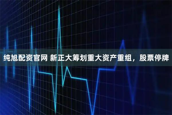 纯旭配资官网 新正大筹划重大资产重组，股票停牌