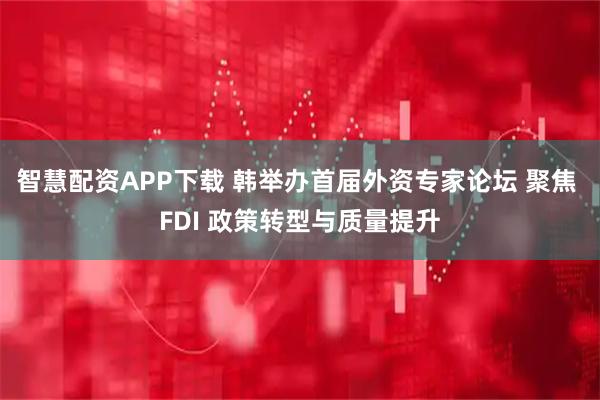 智慧配资APP下载 韩举办首届外资专家论坛 聚焦 FDI 政策转型与质量提升