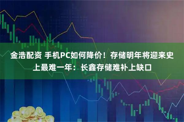 金浩配资 手机PC如何降价！存储明年将迎来史上最难一年：长鑫存储难补上缺口